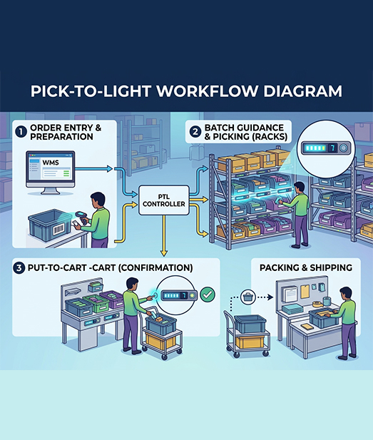 Pick to Light System Workflow Diagram